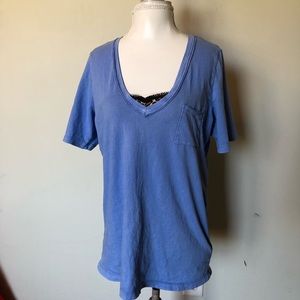 GAP distressed v neck tee